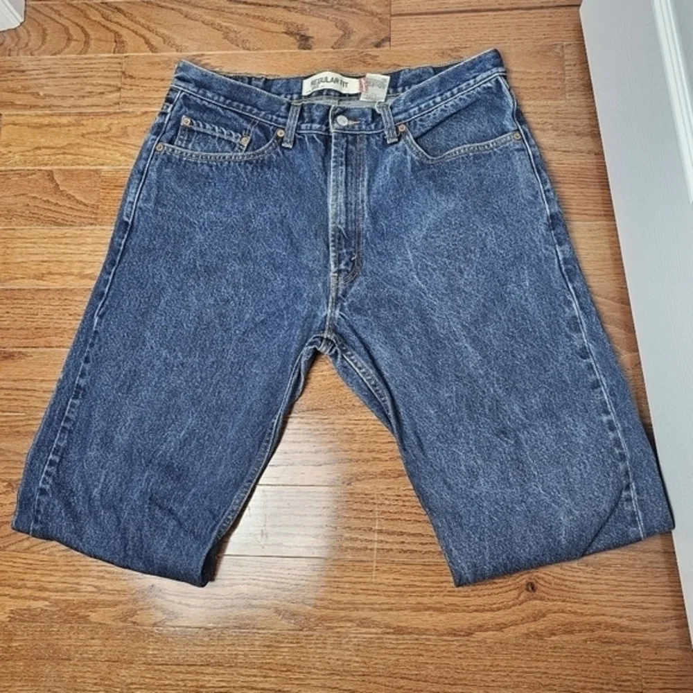 Vintage Levi's 505 Blue Jeans Denim‎ 38x34 Dark Wash Timeless